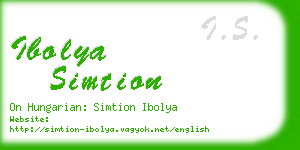 ibolya simtion business card